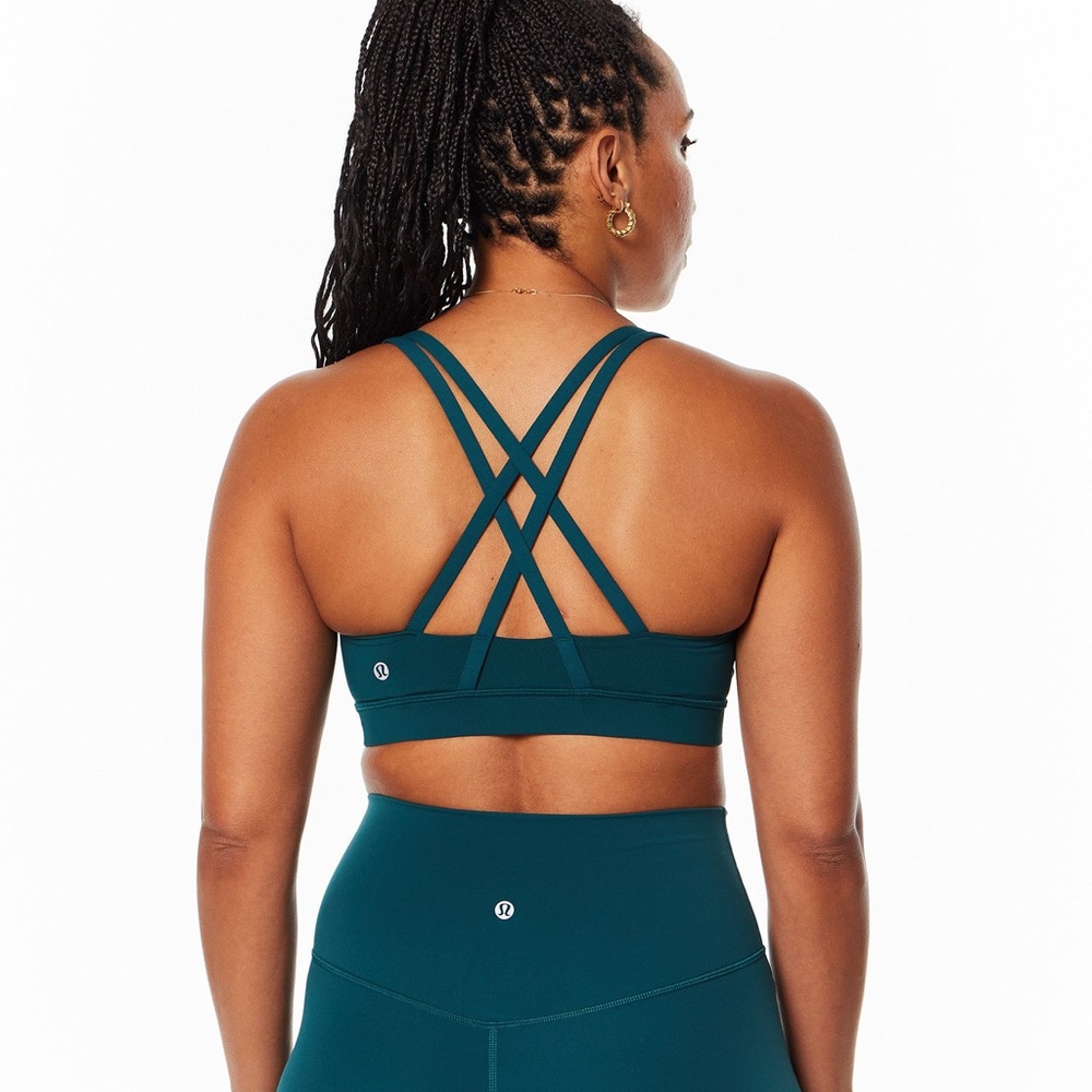 NWT 6 Lululemon Energy Bra in Storm Teal | SoulCycle